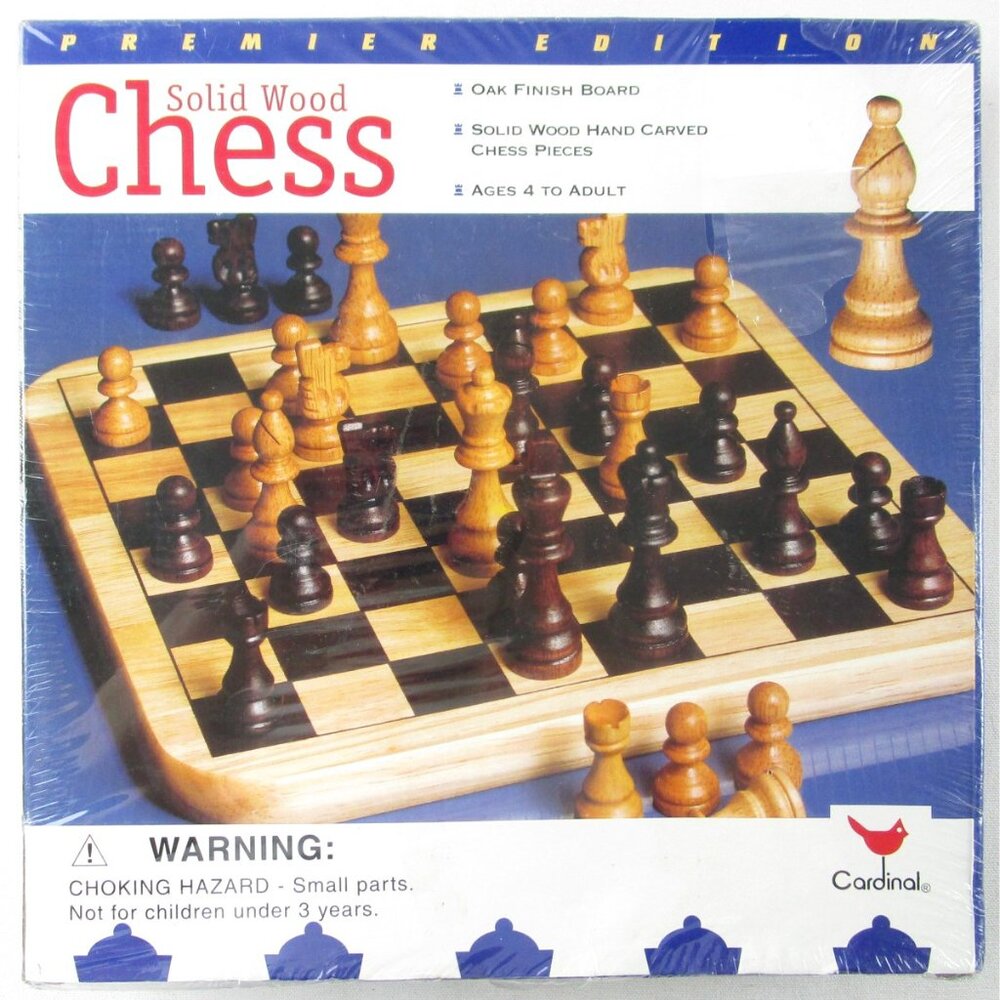 NEW/Sealed Cardinal Solid Wood Chess Set, Premier Edition, No. 187, 1997